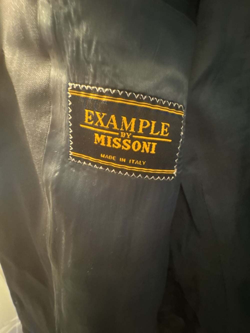 Example By Missoni Black Wool Blazer Made In Italy